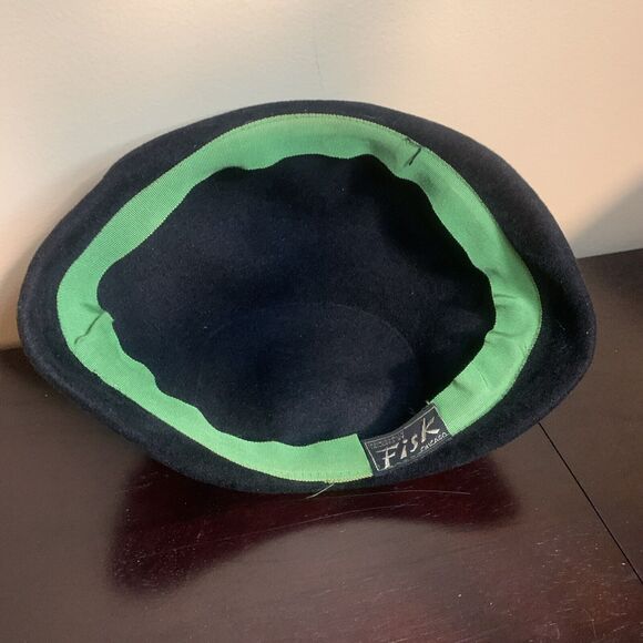 Vintage Carol Fisk Hat Of Chicago Velvet with 2 Jeweled Insects - Picture 7 of 8